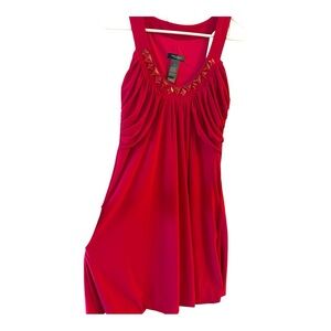 Fushia Jewel Bisou Bisou Cocktail Party Sleeveless Lined Bell Dress with pockets